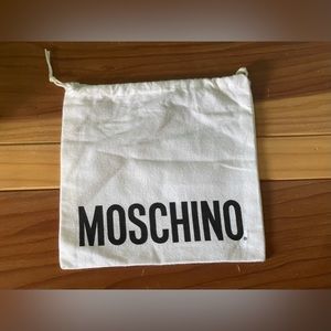 Moschino dust bag Drawstring White 7.5x7.5”